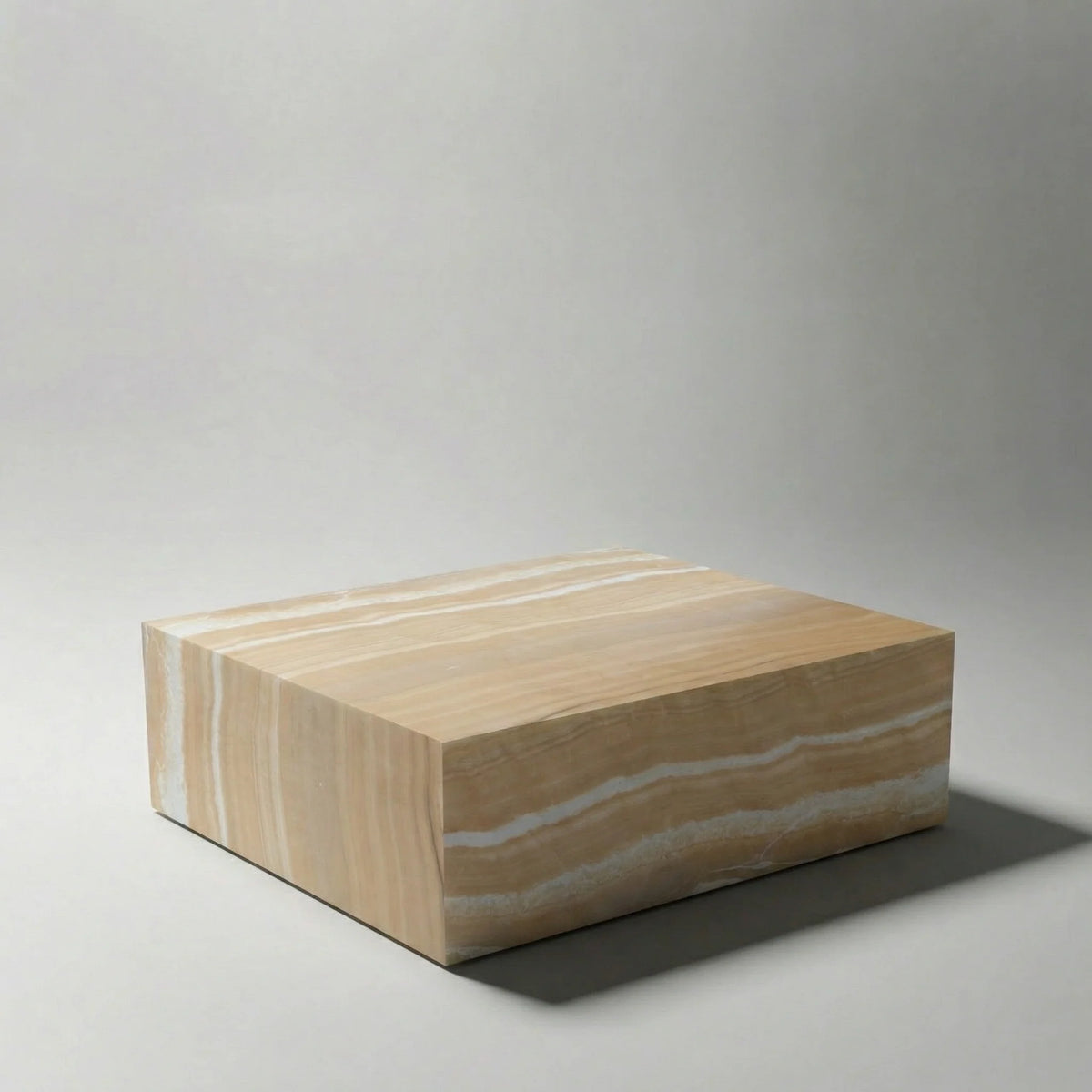 The Cube Coffee Table in Golden Onyx