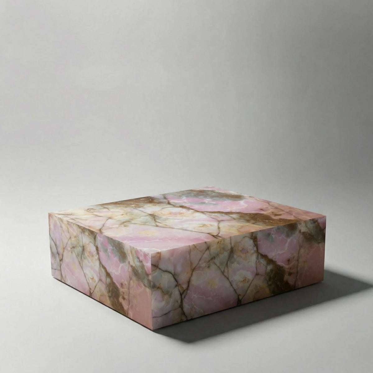 The Cube Coffee Table in Pink Onyx