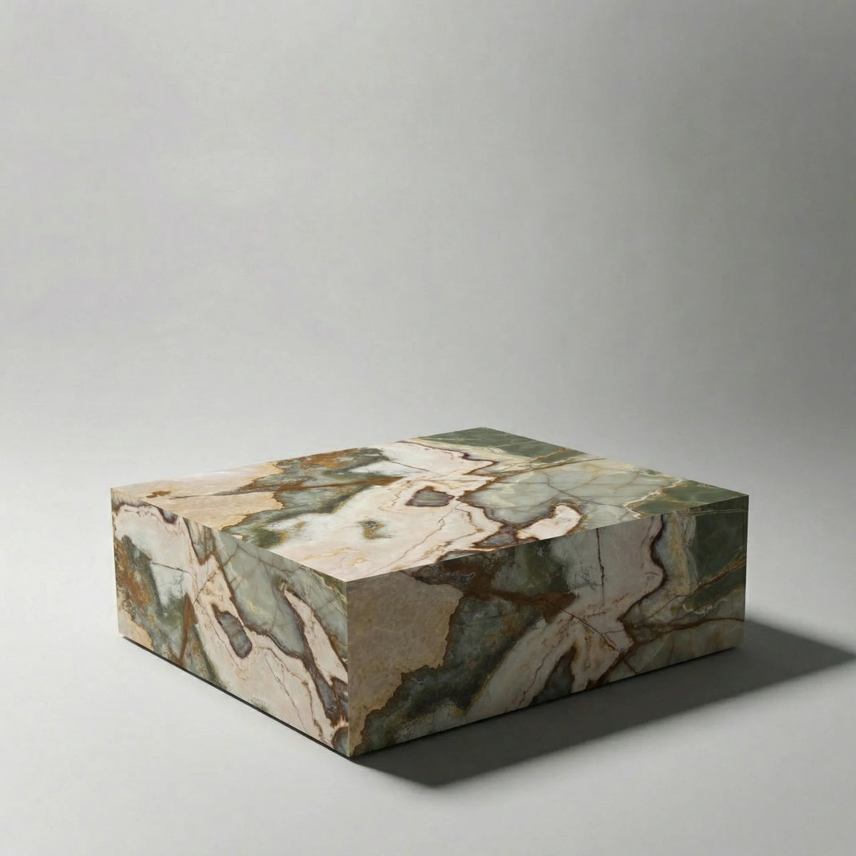 The Cube Coffee Table in Green Onyx