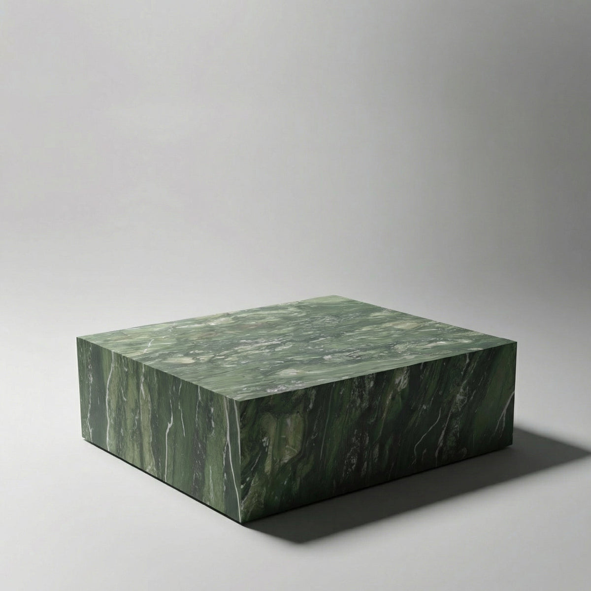 The Cube Coffee Table in Amazon Green Quartzite