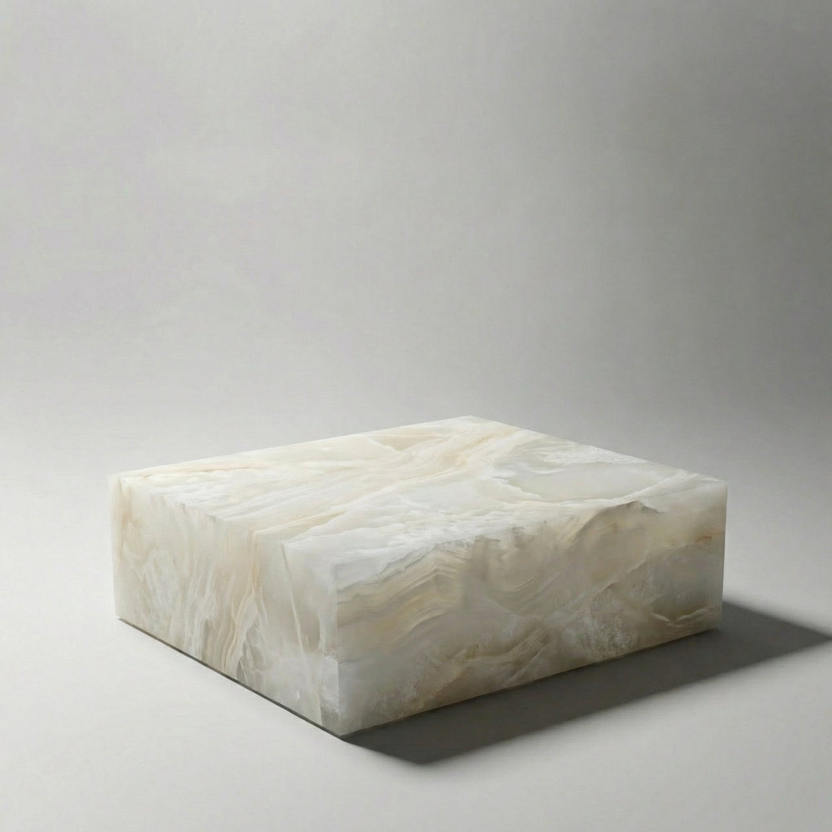 The Cube Coffee Table in White Onyx