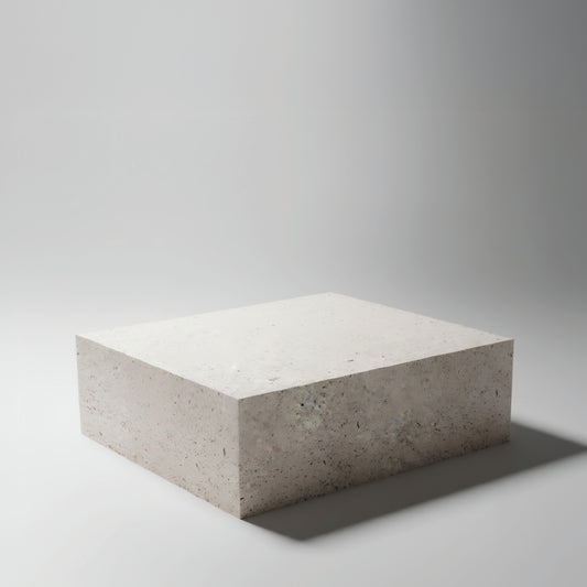 Mesa centro The Cube en Granito Zambezia Premium de 100x100x30 cm.