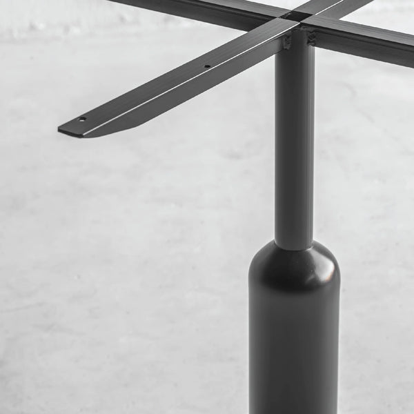 Robust Square Bistro Table in Black Casper Quartzite | Apollo Base