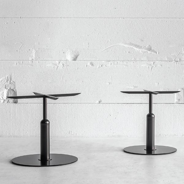 Robust Round Bistro Table in Black Casper Quartzite | Apollo Base