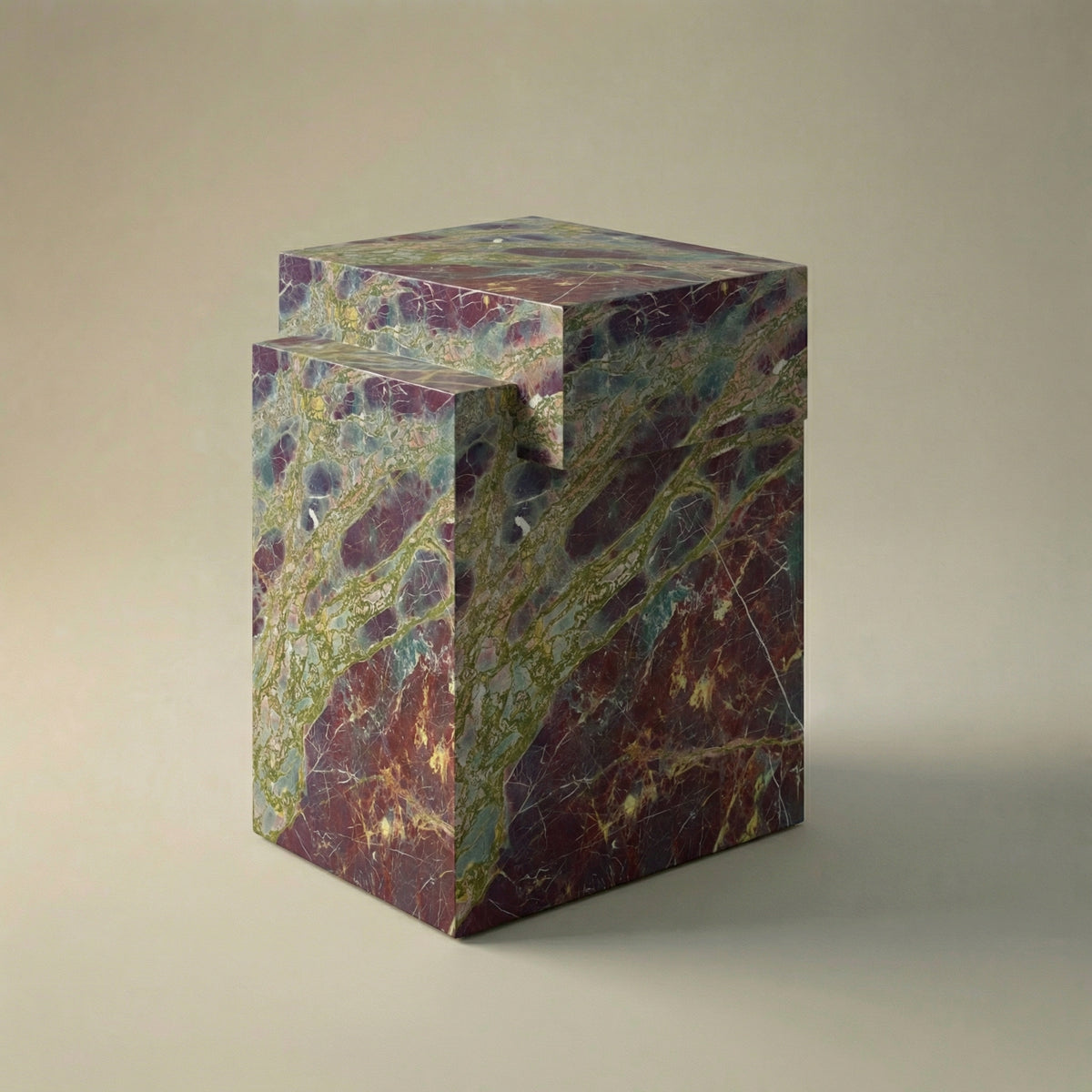Alma Side Table in Garnet Quartzite