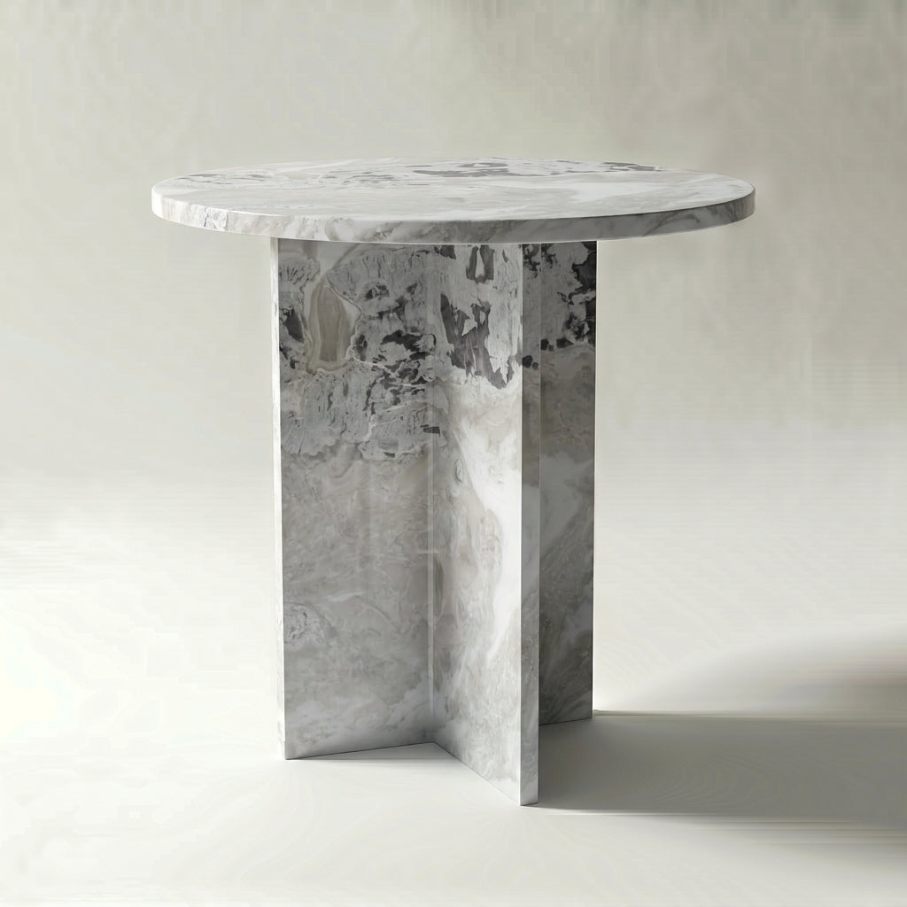 Chic Side Table in Dover Marble