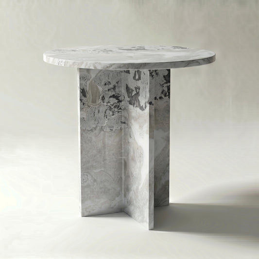 Chic Side Table in Dover Marble