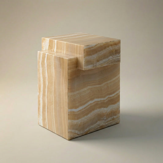 Alma Side Table in Golden Onyx